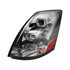 31263 by UNITED PACIFIC - Chrome Projection Headlight with White LED Light Bar for 2003-2017 Volvo VN/VNL - Driver Side
