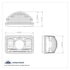 31274 by UNITED PACIFIC - Projection Headlight - 11 High Power LED, RH/LH, 4 x 6" Rectangle, Chrome Housing, Low Beam, with White LED Position Light