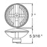 31378 by UNITED PACIFIC - 7" Round Crystal Halogen Headlight with 34 Amber LED Position Light