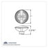 31378 by UNITED PACIFIC - 7" Round Crystal Halogen Headlight with 34 Amber LED Position Light