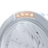 31714 by UNITED PACIFIC - Headlight - Half-Moon, RH/LH, 7", Round, Polished Housing, Crystal H4 Bulb, with Bullet Style Bezel, with 4 Amber LED Signal Light with Clear Lens
