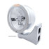 31714 by UNITED PACIFIC - Headlight - Half-Moon, RH/LH, 7", Round, Polished Housing, Crystal H4 Bulb, with Bullet Style Bezel, with 4 Amber LED Signal Light with Clear Lens