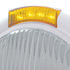 31770 by UNITED PACIFIC - Headlight - RH/LH, 7", Round, Chrome Housing, H4 Bulb, with 4 Amber LED Signal Light with Amber Lens