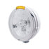 31773 by UNITED PACIFIC - Headlight - RH/LH, 7", Round, Chrome Housing, Crystal H4 Bulb, with 4 Amber LED Signal Light with Amber Lens