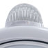 32041 by UNITED PACIFIC - Guide Headlight - 682-C Style, RH/LH, 7", Round, Chrome Housing, H4 Bulb, with 10 Amber LED Accent Light and Top Mount, Dual-Function 6 LED Light, Clear Lens