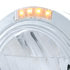 32094 by UNITED PACIFIC - Headlight - RH/LH, 7", Round, Polished Housing, H4 Bulb, with Bullet Style Bezel, with 10 Amber LED Accent Light and 4 LED Turn Signal Light with Clear Lens