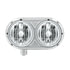 32194 by UNITED PACIFIC - Headlight Assembly - Driver Side (LH), Dual Round Style, Clear Lens, Halogen