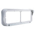 32348 by UNITED PACIFIC - Headlight Bezel - 14 LED, Rectangular, Dual, with Visor, White LED/Clear Lens