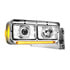 32350 by UNITED PACIFIC - Headlight Bezel - Rectangular, Dual, with Visor, LED Cut-Out