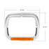 32370 by UNITED PACIFIC - Headlight Bezel - 10 LED Rectangular, with Visor, Amber LED/Amber Lens