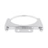10292 by UNITED PACIFIC - Exhaust Clamp - 6", Chrome Finish, with 1-1/2" x 3-3/8" Plate, for Peterbilt Cab