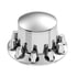 10316 by UNITED PACIFIC - Axle Hub Cover - Rear, Chrome, ABS Plastic, Dome, 10 Lug Nuts, with 33mm Nut Size
