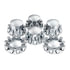 10317 by UNITED PACIFIC - Axle Hub Cover Kit - Chrome Dome, 33mm Thread-On Nut Covers, Front & Rear Wheels
