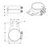 10319 by UNITED PACIFIC - Exhaust Clamp - 5 Inch, Stainless, Butt Joint, Straight Bracket