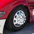 10318 by UNITED PACIFIC - Axle Hub Cover Kit - Chrome, Pointed, with 33mm Thread-On Cylinder Nut Cover
