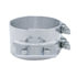 10319 by UNITED PACIFIC - Exhaust Clamp - 5 Inch, Stainless, Butt Joint, Straight Bracket