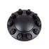 10334 by UNITED PACIFIC - Axle Hub Cover - Front, Matte Black, Dome, with 33mm Thread-On Nut Cover