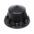 United Pacific 10340 Axle Hub Cover Axle Hub Cover - Rear, Matte Black, Pointed, with 33mm Thread-On Nut Cover