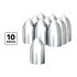 10564 by UNITED PACIFIC - Wheel Lug Nut Cover Set - 33mm x 3-7/8", Chrome, Plastic, Bullet, Thread-On