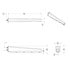 10668 by UNITED PACIFIC - Mud Flap Hanger - 30", Chrome, Heavy Duty, 2" Bolt Pattern