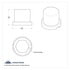 10757CB by UNITED PACIFIC - Wheel Lug Nut Cover - 15/16" x 1-3/16", Chrome, Plastic, Flat Top, Push-On