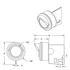 United Pacific 10982 Mud Flap Hanger Mud Flap Hanger End Light - 9 LED, with Visor, Amber LED/Clear Lens
