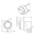 United Pacific 10986 Mud Flap Hanger Mud Flap Hanger End Light - 9 LED, Beehive, with Visor, Amber LED/Clear Lens