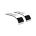 11031 by UNITED PACIFIC - 80" 430 Stainless Steel SS Series Roll Formed Edge Smooth Half Fender, Pair, 16 GA