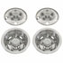 20102 by UNITED PACIFIC - Wheel Cover Set - Front and Rear, Stainless Steel, for 16" Wheel