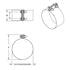21322 by UNITED PACIFIC - Clamp - Seal Clamp, 6", Stainless, Flexible