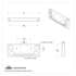 21493 by UNITED PACIFIC - Tail Light Panel - Rear Center, with Four 4" Light Cutouts & Six 2" Light Cutouts
