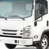 21629 by UNITED PACIFIC - Hood Panel - Passenger Side, Corner, Flat Type, White ABS Plastic, for Isuzu NPR (Elf 400/500/600)