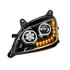 35747 by UNITED PACIFIC - Headlight Assembly - Driver Side (LH), Black Housing, LED, with Sequential Signal Light