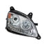 35746 by UNITED PACIFIC - Headlight Assembly - Passenger Side (RH), Chrome Housing, LED, with Sequential Signal Light