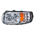 35784 by UNITED PACIFIC - Headlight Assembly - Driver Side (LH), Chrome Housing, LED, with Halo