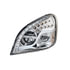 35790 by UNITED PACIFIC - High Power LED Chrome Headlight with Turn Signal/ DRL for 2008-2017 FL Cascadia - Driver Side