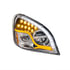 35791 by UNITED PACIFIC - High Power LED Chrome Headlight with Turn Signal/ DRL for 2008-2017 FL Cascadia - Passenger Side