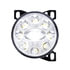 35855 by UNITED PACIFIC - Projector Fog Light - Chrome, with LED Position Lights & Aluminum Housing