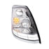 35894 by UNITED PACIFIC - Headlight - R/H, Chrome, LED, with ABS Rear Housing, with Dual Color LED Light Bars