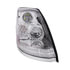 35894 by UNITED PACIFIC - Headlight - R/H, Chrome, LED, with ABS Rear Housing, with Dual Color LED Light Bars