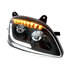 35918 by UNITED PACIFIC - LED Black Headlight with Sequential Turn Signal Light for 2012-2021 Peterbilt 579 - Passenger Side