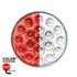 35950 by UNITED PACIFIC - 4" Round Double Fury Stop and Turn Light with 19 Red and White LED Clear Lens