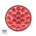 35950 by UNITED PACIFIC - 4" Round Double Fury Stop and Turn Light with 19 Red and White LED Clear Lens