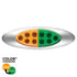 35956 by UNITED PACIFIC - Clearance Light - (10) Green LED, Clear Lens, Oval, Double Fury Light