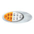 35959 by UNITED PACIFIC - Clearance Light - (10) Amber LED, White Lens, Oval, Double Fury Light