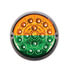 35975 by UNITED PACIFIC - Marker Light - (17) Amber and Green LED, Clear Lens, Double Fury, Watermelon Style