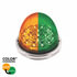 35975 by UNITED PACIFIC - Marker Light - (17) Amber and Green LED, Clear Lens, Double Fury, Watermelon Style