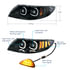 35992 by UNITED PACIFIC - Black LED Projector Headlight with RR Facing Turn Signal for 2002-18 International Durastar - Passenger Side