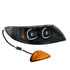35992 by UNITED PACIFIC - Black LED Projector Headlight with RR Facing Turn Signal for 2002-18 International Durastar - Passenger Side
