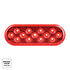 36114 by UNITED PACIFIC - Fury Light - 13 LED 6" Oval Double (Stop & Turn), Red & White LED/Clear Lens